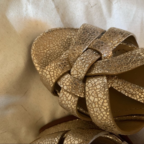 YSL tribute platform gold leather heels - Picture 12 of 16